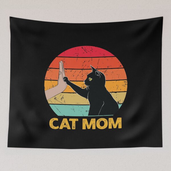 Item preview, Cat Mom High Five - Cat Lover - Black Cat - Life is Good a Cat Makes it Better designed and sold by PolyPixel.