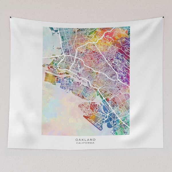 Item preview, Oakland California City Street Map designed and sold by ArtPrints.