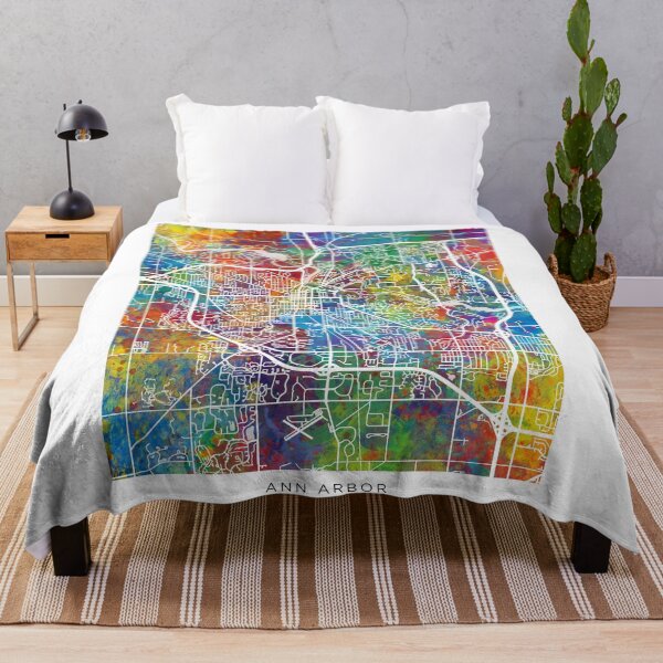 Item preview, Ann Arbor Michigan City Street Map designed and sold by ArtPrints.