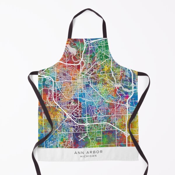 Item preview, Ann Arbor Michigan City Street Map designed and sold by ArtPrints.