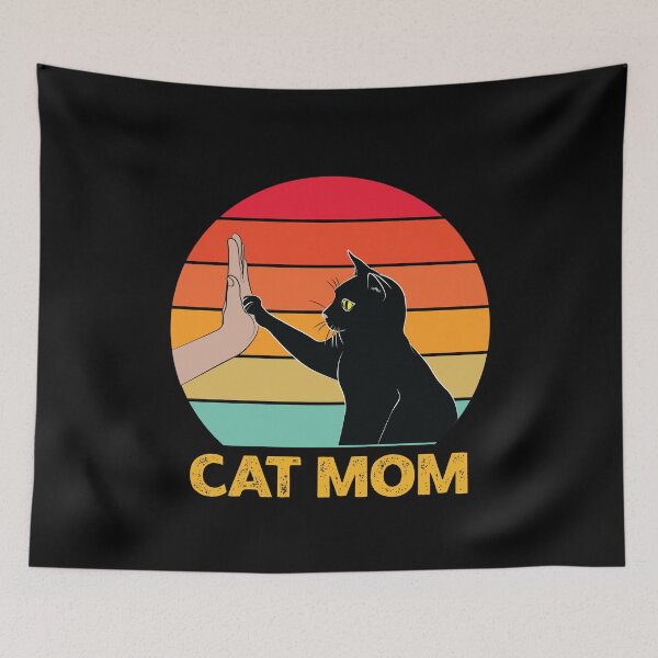 Item preview, Cat Mom High Five - Cat Lover - Black Cat - Life is Good a Cat Makes it Better designed and sold by PolyPixel.