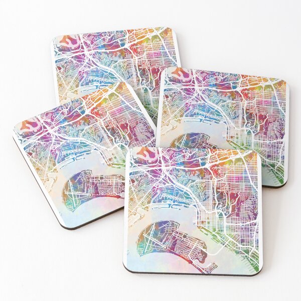 Item preview, San Diego California City Street Map designed and sold by ArtPrints.