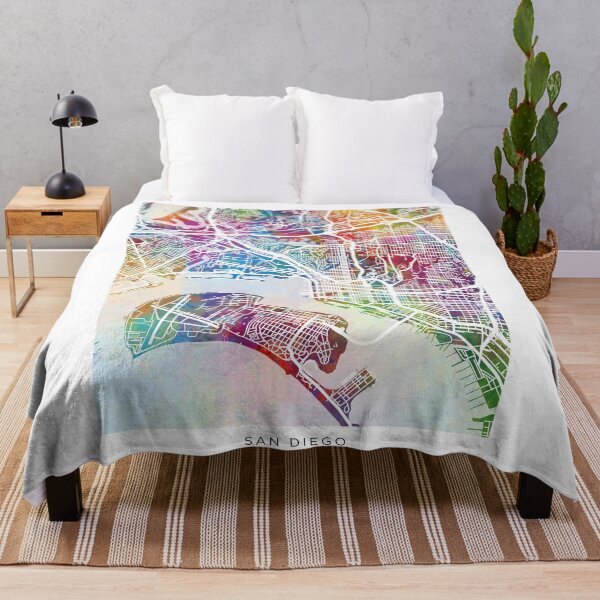 Item preview, San Diego California City Street Map designed and sold by ArtPrints.