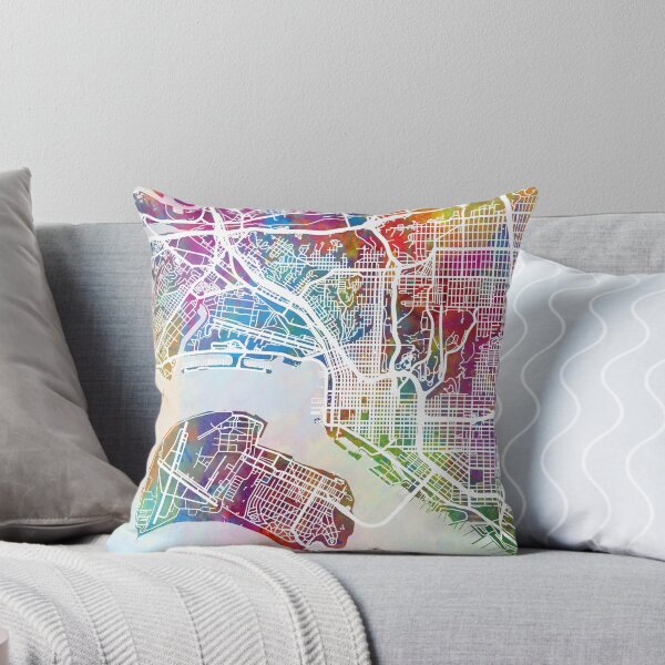 Item preview, San Diego California City Street Map designed and sold by ArtPrints.