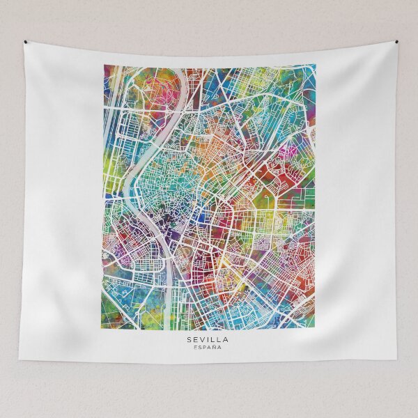 Item preview, Sevilla Spain City Map designed and sold by ArtPrints.