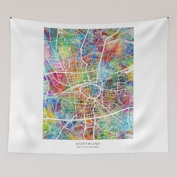 Item preview, Dortmund Germany City Map designed and sold by ArtPrints.