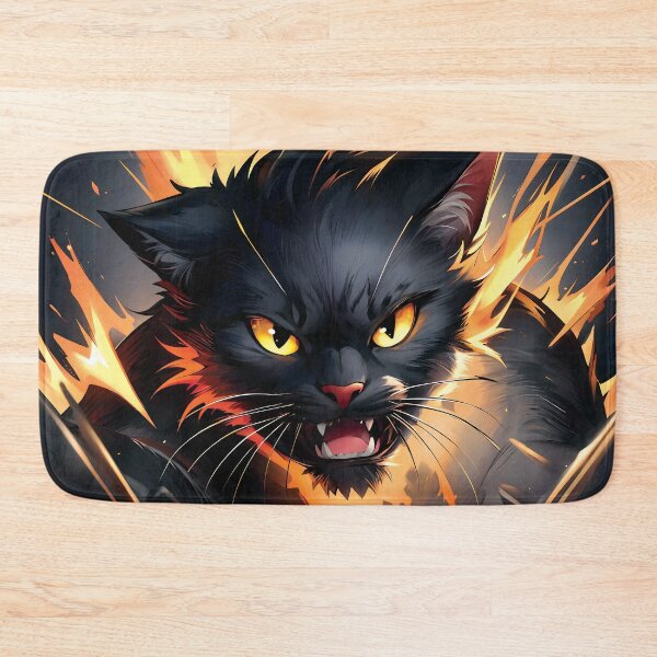 Item preview, Inferno's Fury - Fierce Black Cat  designed and sold by ByteyCreatives.