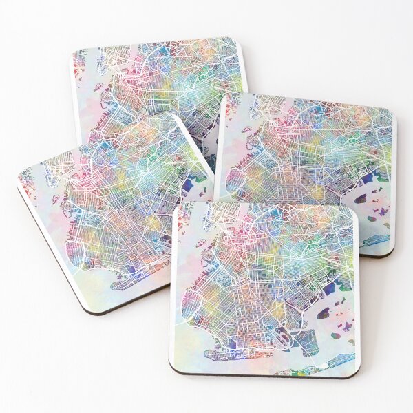 Item preview, Brooklyn New York City Street Map designed and sold by ArtPrints.