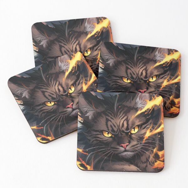 Item preview, Eternal Blaze - Black Cat Amidst Elemental Fire designed and sold by ByteyCreatives.