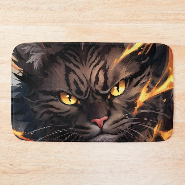 Item preview, Eternal Blaze - Black Cat Amidst Elemental Fire designed and sold by ByteyCreatives.
