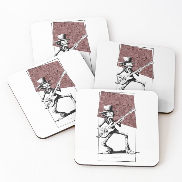 Item preview, Rock'n'Roll Sketch: Cool guitarist with top hat in black and white cartoon design designed and sold by utopio-art.