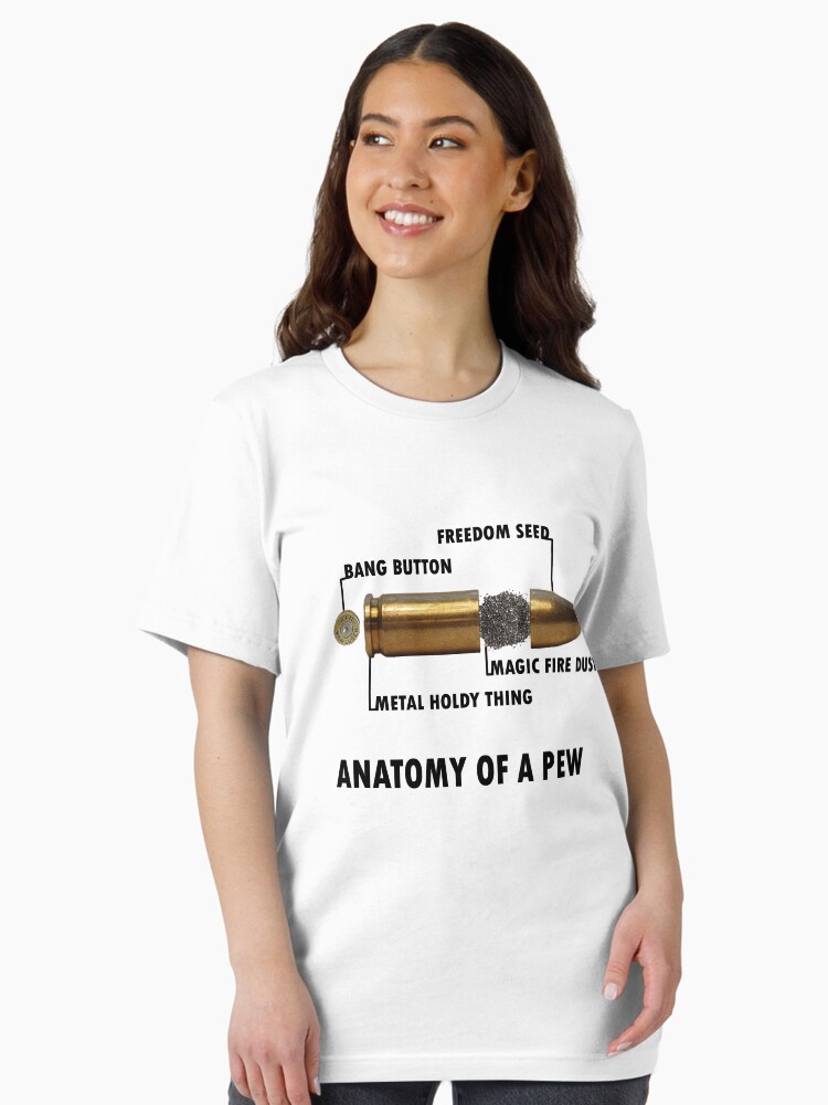 Thumbnail 2 of 7, Essential T-Shirt, Anatomy of a Pew FPS Bullet Deconstruction For Gamers Geeks and Nerds designed and sold by MilesBetterProd.
