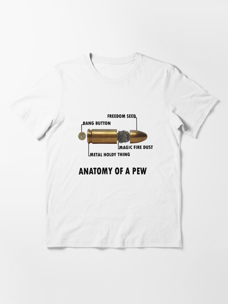 Thumbnail 3 of 7, Essential T-Shirt, Anatomy of a Pew FPS Bullet Deconstruction For Gamers Geeks and Nerds designed and sold by MilesBetterProd.