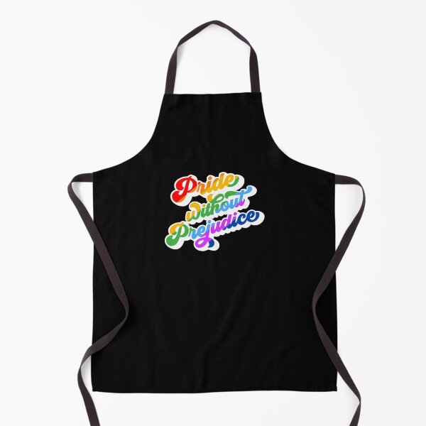 Item preview, Pride without Prejudice - groovy typography in rainbow colours on black to celebrate Pride/LGBTQ+ designed and sold by Dominiquevari.