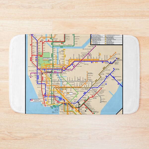 Item preview, New York City Transport Bus Train Subway Map designed and sold by KALEIDOSCOPE UK.