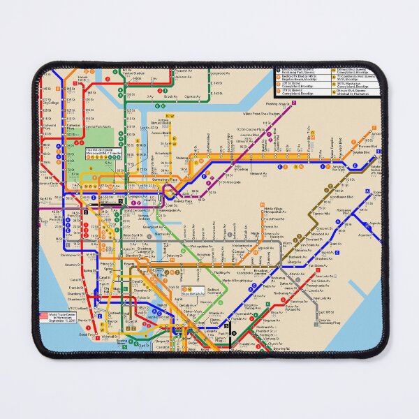 Item preview, New York City Transport Bus Train Subway Map designed and sold by KALEIDOSCOPE UK.