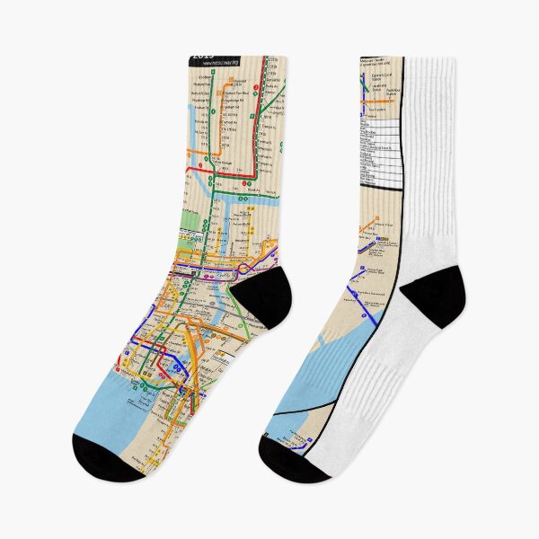 Item preview, New York City Transport Bus Train Subway Map designed and sold by KALEIDOSCOPE UK.