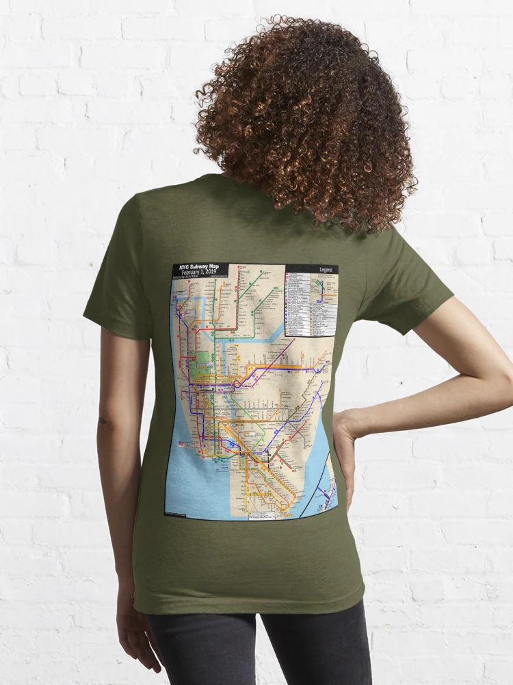 Nyc subway 2024 map t shirt