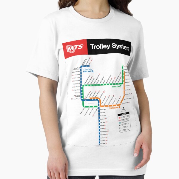 Item preview, San Diego Train Bus Metro Transport Map designed and sold by KALEIDOSCOPE UK.
