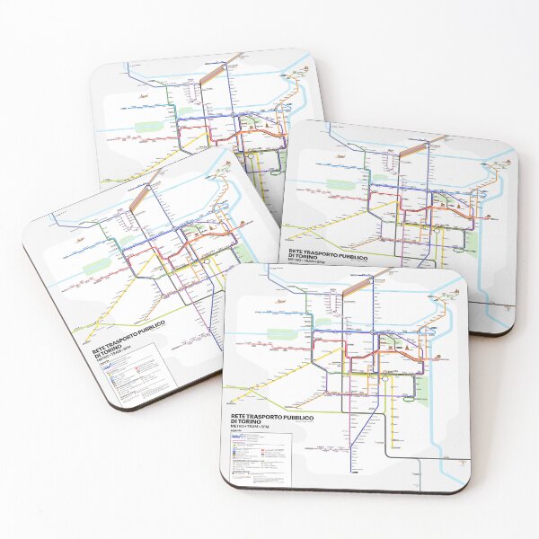 Item preview, Turin Italy City Bus Tram Train Metro Transport Map designed and sold by KALEIDOSCOPE UK.