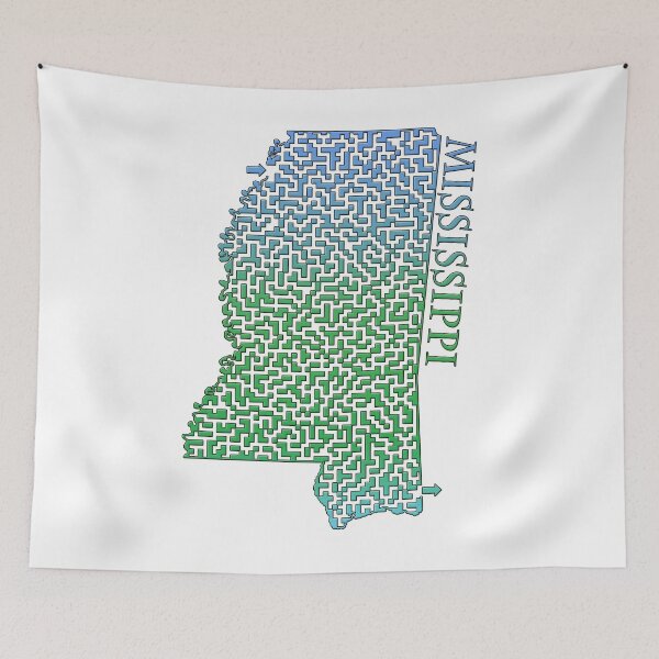 Item preview, State of Mississippi Colorful Maze designed and sold by gorff.