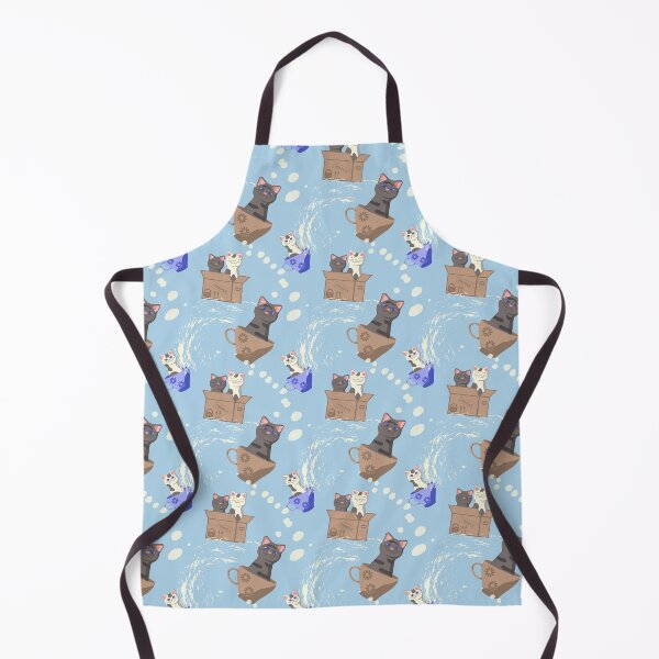 Item preview, Cats and milk drops on blue designed and sold by CutieBlue.