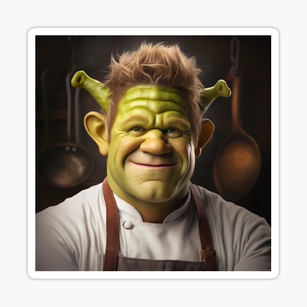 Item preview, Gordon Ramsay as Shrek - A Culinary Fairytale Mashup designed and sold by Art-ReImagined.