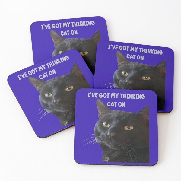 Item preview, I've Got My Thinking Cat On Funny Pun Quote designed and sold by taiche.