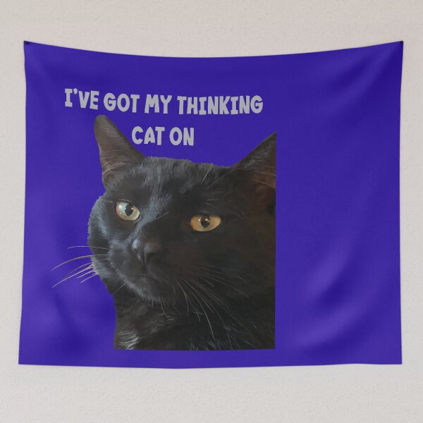 Item preview, I've Got My Thinking Cat On Funny Pun Quote designed and sold by taiche.