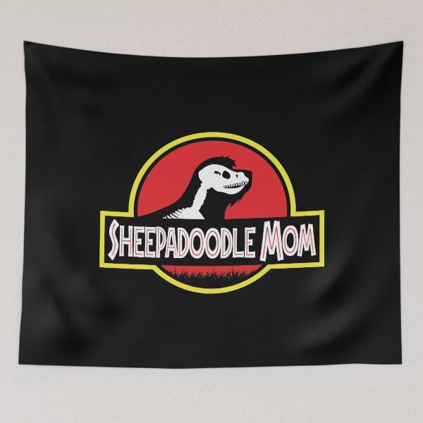 Item preview, (For Dark Background) Jurassic Sheepadoodle Mom designed and sold by More Cute Dogs.