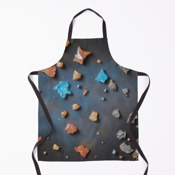 Aperçu de l'œuvre Shimmering Meteorites: Vibrant Abstract Design with Oil Paint and Stars créée et vendue par RedArtG09.