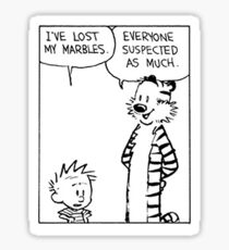 Calvin and Hobbes Comic Strip Sticker