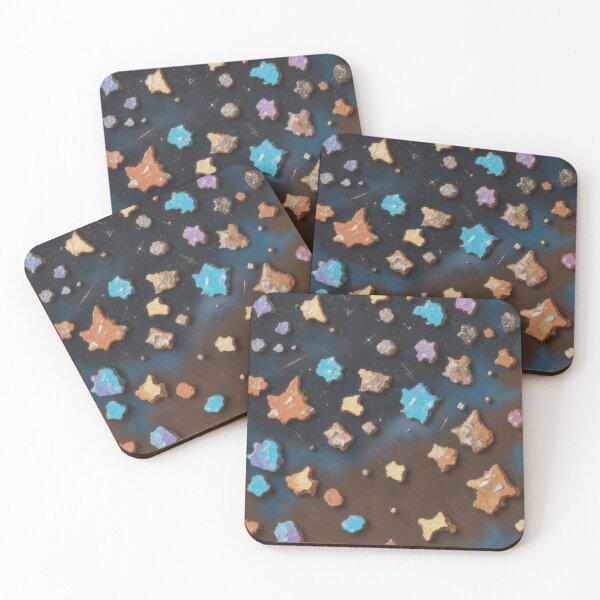 Item preview, Starry Splendour: Bright Abstract Meteorite Fragments in Oil Paint designed and sold by RedArtG09.