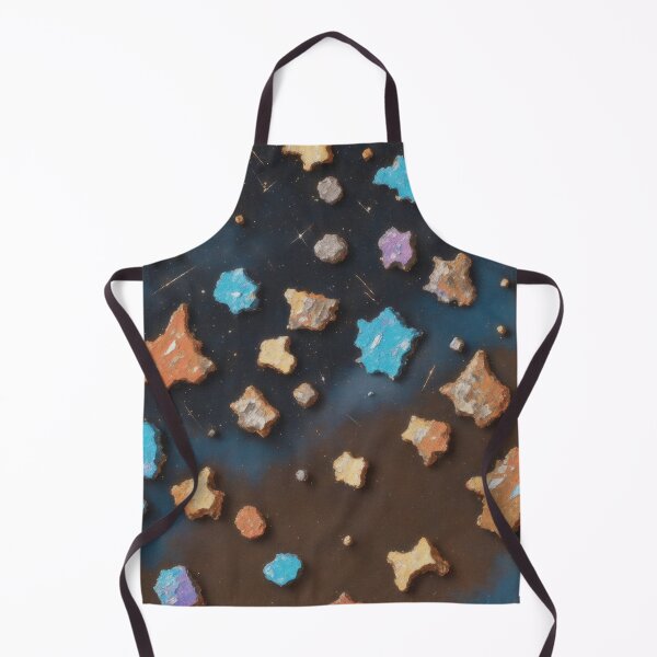 Aperçu de l'œuvre Starry Splendour: Bright Abstract Meteorite Fragments in Oil Paint créée et vendue par RedArtG09.