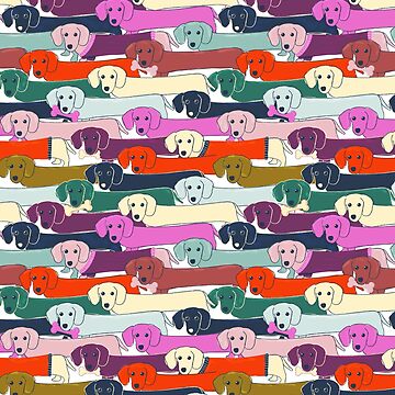 Artwork thumbnail, colored dogs pattern by ShowMeMars