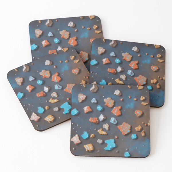 Artikelvorschau, Abstract Cosmos: Dynamic Design with Vibrant Meteorite Fragments and a Starry Background entworfen und verkauft von RedArtG09.