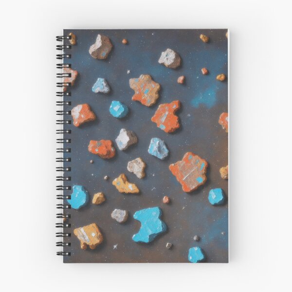 Item preview, Abstract Cosmos: Dynamic Design with Vibrant Meteorite Fragments and a Starry Background designed and sold by RedArtG09.