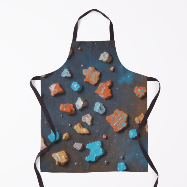 Aperçu de l'œuvre Abstract Cosmos: Dynamic Design with Vibrant Meteorite Fragments and a Starry Background créée et vendue par RedArtG09.