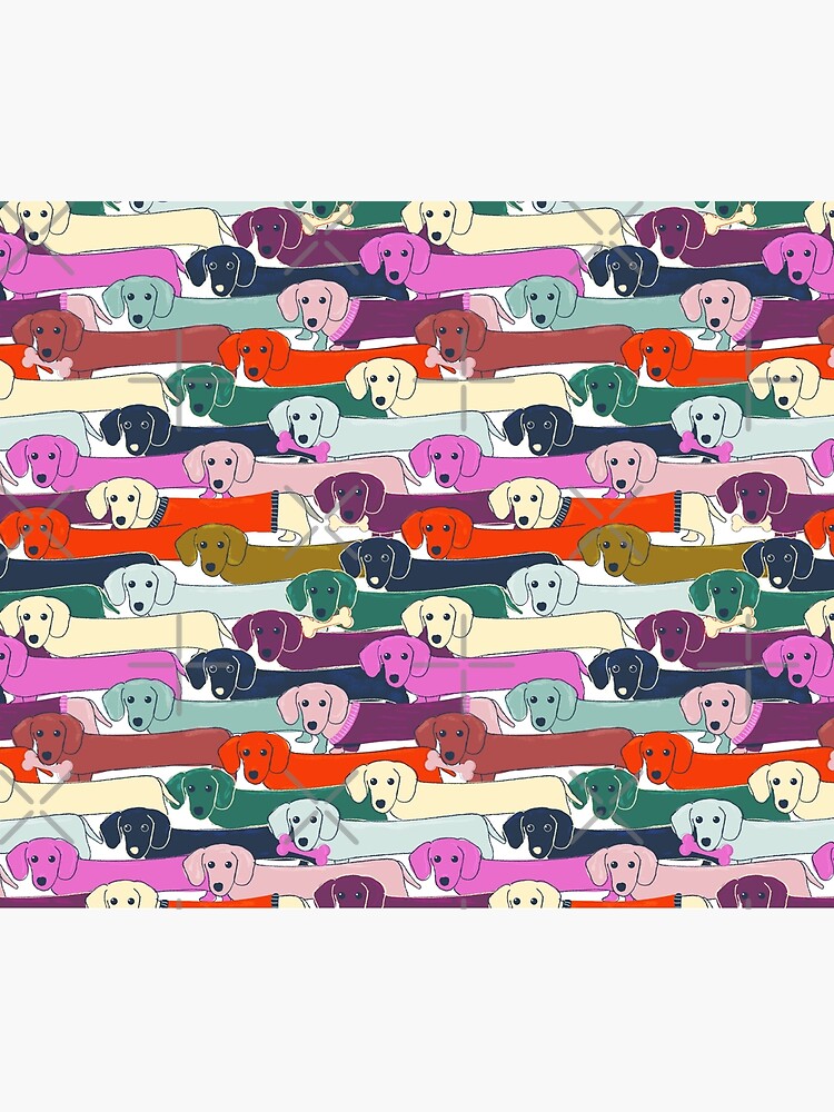 Thumbnail 6 of 6, Throw Blanket, colored dogs pattern designed and sold by ShowMeMars.