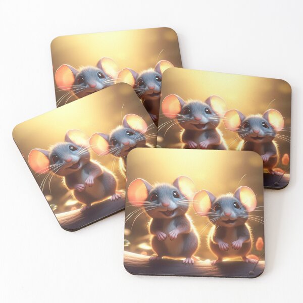 Item preview, Two cute little mice on a sunny day. 3D rendering designed and sold by aiphotosart.