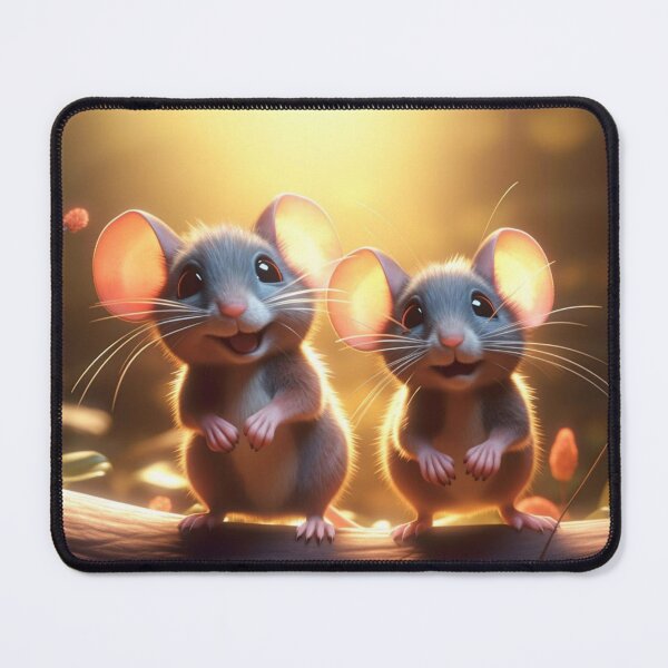 Item preview, Two cute little mice on a sunny day. 3D rendering designed and sold by aiphotosart.