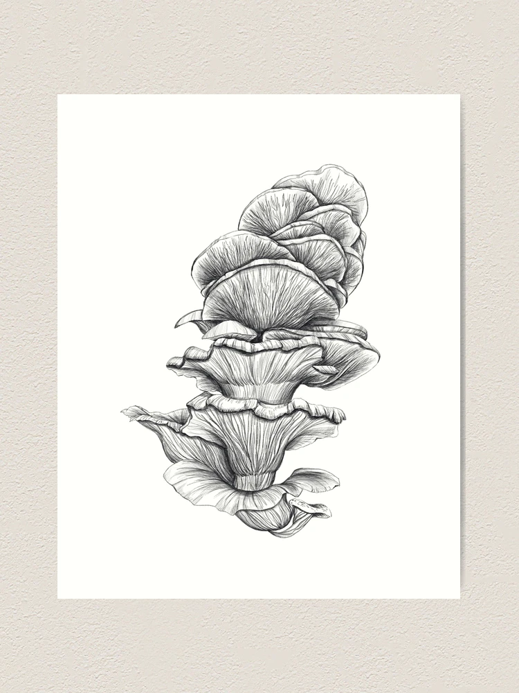 The Psychedelics, Mushroom Print, Alien Fungi, Creepy