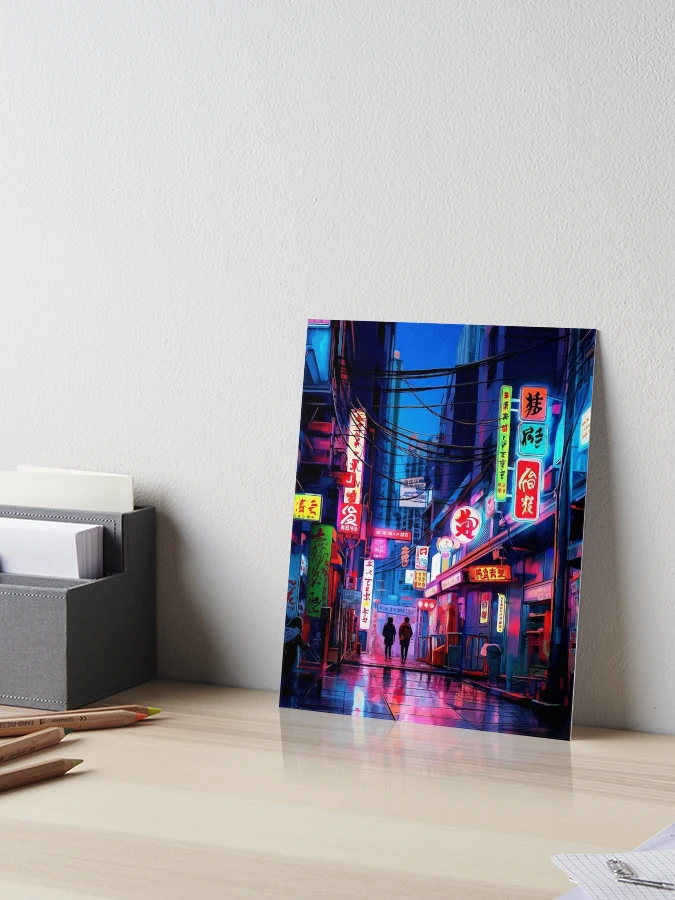 Cyberpunk Photography, top Osaka, Japan, Wall Art Print