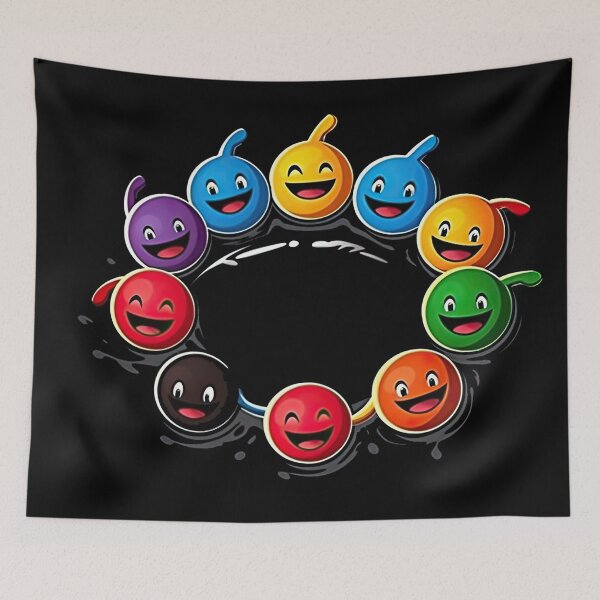 Item preview, Colorful smilies full of fun and joy of colour: the happy world of laughing emoticons designed and sold by Pixelboys.