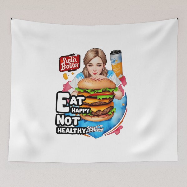 Item preview, Eat happy not healthy: Satisfy Your Sou designed and sold by Paolospresent.