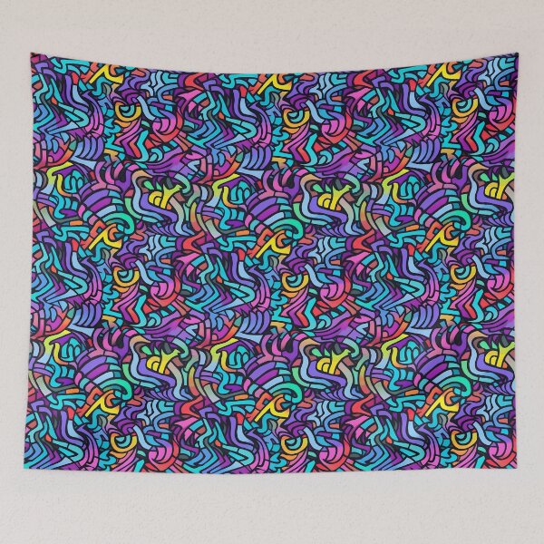 Item preview, Psychedelic style with vibrant colour designed and sold by AestheticsArt81.
