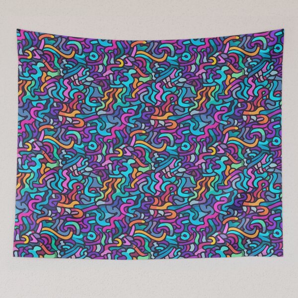 Item preview, Psychedelic style with vibrant colour designed and sold by AestheticsArt81.