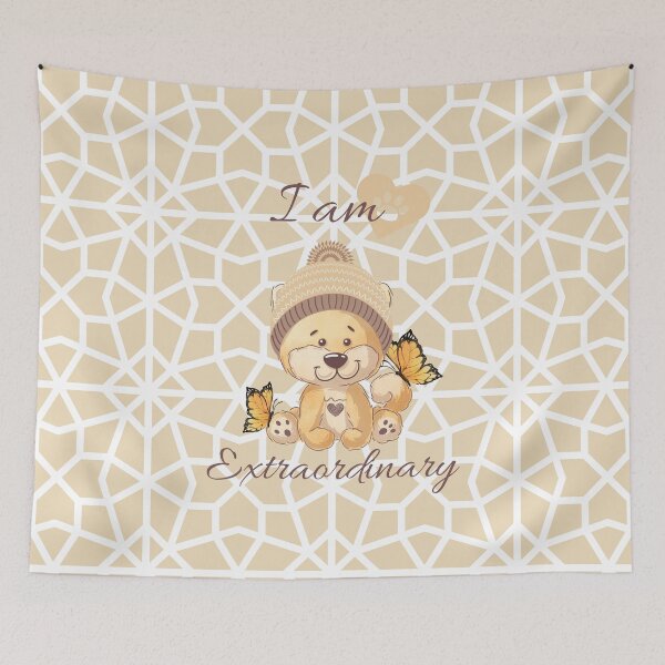 Item preview, I am extraordinary | Cute affirmations | Lion | Geometric designed and sold by Twinmommy Store.