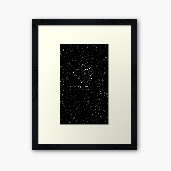 Sagittarius Zodiac Constellation Framed Art Print