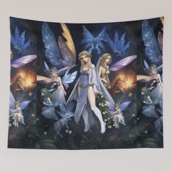 Item preview, Fantasy Pixies and Fey Folk Fairies beautiful poster artwork designed and sold by Vintage Designs +.